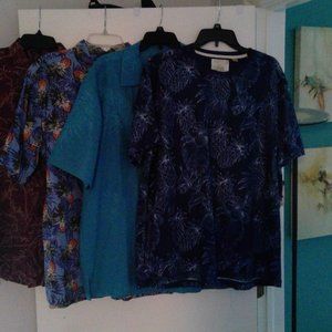 NWT Tasso Elba Hawaiian shirt SIZE XL & 3 add'l shirts - TOTAL 4 shirts PACKAGE!